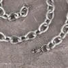 Ketens US7 Men ketting roestvrijstalen stalen Curb Rolo Link Chain Silver Color Embosed basic mannelijke choker sieraden geschenken