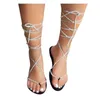 Met flip-flop dames plat strand 747 zomer sandalen schoenen strappy open teen schoen schoen strap 2024 vrouw #5.21 734 430