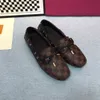 Дизайнерские сандалии Gloria Flat Loafer Sandals Popi Flat Ballerina Classics Мокасины Женские классические туфли на плоской подошве CanvasReal Loafers двухцветный носок Модная повседневная обувь