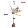 Decoratieve beeldjes Objecten 1 van de Luminous Wind Chimes Dragonfly Solar Chime Lamp Hanging Home Courtyard Light Film Garden Art ornamenten