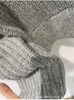 女性のセーターデザイナー秋の冬の新しいテクスチャーウールプレミアムグレーフード付きレターニットトップYgaa