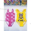 Costume da bagno intero per bambini Stampa Toddler Neonate Designer Nuoto Costumi da bagno Abbigliamento Bikini carino Bambini Costume da bagno Abbigliamento da spiaggia Moda rosa Giallo rosa rossa