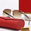 Designer carti glasses mens gradient Sun glasses luxury eyeglass Full Frame glasses eyeglasses Fashion Simple Big Square Gold Frame UV400 Beach Show