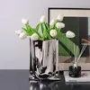 Wazony Morandi Advanced zmysł luksusowy dekoracja kreatywna galwaniczna srebrna ceramiczna symulacja kwiat hurtowa