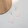 Dangle Earrings Laser Color Changing Vintage Hollow Out Eyes Acrylic Water Drop Irregular Geometric Female