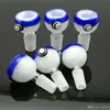 Double color ball glass bulb head Wholesale Glass bongs Oil Burner Glass Water Pipes Oil Rigs Smoking