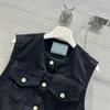 Damesvesten Designer Street Fashionable en knappe werkkleding Korte denimvest 7T37 7BK7