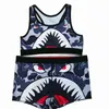 Women Clothing Swimsuits Fashion Sexy Yoga Tracksuits Designer 2 Piece Swimwears Cartoon Printed Vest And Shorts Active Fitness Set