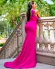 Bridesmaid Dresses Prom Party Gown For Weddings Formal New Custom Plus Size Sleeveless Pleat Floor-Length Mermaid Trumpet One-Shoulder Elastic Satin Lace Up Zipper