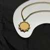 Abstract Style Brass Necklaces for Women Gear Ball Pendant Necklaces Inner Female Street Elegant Fashion Jewelry