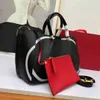 7A Designer Totes Genuine Leather Black Handbag Calfskin Shopping Bag Inside Coin Purse 2 Sizes