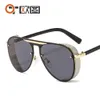 Designer Sunglasses Men Brin Brin metal metalowy styl vintage kwadratowy bezczynnik UV 400 soczewki312l