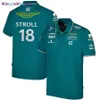 wangcai01 herenpolo's 2023 Aston Martin 14 Sports poloshirt groen Breathab No Fade F1 Racing Team Driver poloshirt snelle levering 0315H23