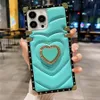 Luxury heart-shaped Designer Phone Cases For IPhone 15 14 13 12 11 Pro Max 15Pro 14Plus Xr Galaxy S24 S23 S22 Note 20 10 Leather Case Rhinestone Kickstand Cover