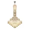 Grands lustres en cristal modernes luminaires américain long lustre de luxe européen brillant grande lampe suspendue maison intérieur villa loft escaliers façon hall lustre