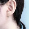 Studörhängen Real 925 Sterling Silver Retro for Women Trendy Gorgeous Snake Ear Studs Girls Jewel Gift OrnamentStud