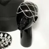 Festliche, vielseitige Netz-Kopfbedeckung mit Show-Kette, Vintage-Haarkette, Netz, sexy, superglänzende Volldiamantkette, Braut-Damen-Accessoires