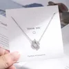 Pendanthalsband OT Diamond Necklace S925 Sterling Silver Plated 18K Rose Gold Full Diamond Light Luxury Simple Women's Jewelry Giftl230315