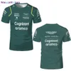 Wangcai01 Diy camiseta verão nova camiseta de camisetas F1 Top T-shirt Men e Women's Printing Short Seve Super Formula 1 Aston Martin Extro Sports 0315H23