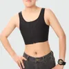 Women's Shapers Kobiety mężczyźni codziennie klatka piersiowa Transgender Tomboy Top Oddychający elastyczny spoiw trening zamek błyskawiczny Slim Fit Tank