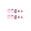 False Nails 24st Wearable Short Ballerina Löstagbara franska falska Nials Full Cover Nail Tips Tryck på DIY Manicure Tools