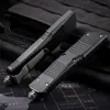 Ny H8101 Automatisk Tactical Knife D2 Stone Wash Blade CNC Aviation Aluminiumhandtag utomhus Camping Vandring Survival Pocket Knives