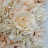 Ny aritificiell siden Rose Flower Wall Panels väggdekoration blommor för bröllop baby shower födelsedagsfest fotografering bakgrund