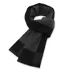 Sjaals mannen kasjmier sjaal zwart grijze streep kleine vierkante breien hoogwaardige mode luxe winter casual cubrebocas