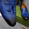 2023 herren Kleid Schuhe Handgemachte Formale Business Wohnungen Echtes Leder Anzug Arbeit Büro Schuhe Männlich Marke Quasten Oxfords Größe 38-45