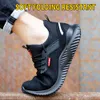 Säkerhetsskor arbete Sneakers Steel Toe Shoes Men Safety Shoes Puncture-Besynliga arbetsskor Stövlar Fashion Intestructible Footwear Security 230314