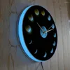 Horloges murales Pleine Lune Phases R Eclipse LED Horloge Avec Rétro-Éclairage Super Home Decor Cycle Céleste Éclairage Montre