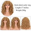 Copper Ginger Short Curly Synthetic Wigs for Women Red Brown Natural Wave Wigs with Bangs Heat Resistant Cosplay Hair HIHOO Hairfactory dire