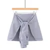 スカート汎用性のある春の夏不規則な裾をベルト付きのラインの完全な縫製パターンで縛るスカート