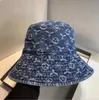 كاوبوي قبعة بحافة عادية فاخرة جديدة للجنسين قبعات النساء الرجال مصمم القبعات كول Casquette طباعة الدنيم قبعة جاهزة الرجال قبعة G224223F