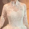 Bollklänning ons klänning för brud Long Sparkly Crystal Lace Luxury With Tulle Cathedral Train Bridal Glowns Gothic Wedding Dress Sexig plus size Boho Bridal Gown 2023