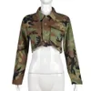Giacche da donna Camouflage Manica lunga Mini Trench Ins Giacche moda autunno inverno