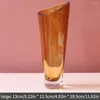 Vasos simples vaso de vidro pesado irregular Arranjo de flores transparentes alimentados com decoração doméstica Decoração