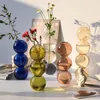 Vaser sfäriska konstblommor ornament nordisk kreativ glas bubbla vas dekoration hem födelsedagspresent