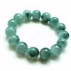 Strand Women's Jade Light Green Armband Floating Flowers Men's and Round Pärlor Buddha ECE Handkanalering