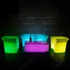 Ny LED -ljus soffa soffbordskombination bar klubb KTV rumskortstol bord och stol kreativ personlighetsmöbler räknare ordförande12