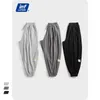 Męskie spodnie Infalit Męskie potrój 2021 Stylowy miękki czarny elastyczny talia swobodne dresowe spodnie Mężczyznki Joggers Spodnie sportowe 3634S21 Z0306