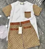 Women's Two Piece Dress Designer suit skirt classic double-letter print tracksuits fashion summer t-shirt skirt two-piece set S-L