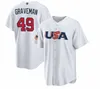 2023 World Baseball Classic WBC USA Jerseys TROUT MULLINS LYNN WILLIAMS MIKOLAS RALEY GOLDSCHMIDT ADAM GRAVEMAN WAINWRIGHT SINGER BARD PRESSLY CORTES HIGASHIOKA