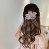 Vrouwen chiffon bloem haarspeld bruiloft bruid bruidsmeisje haarclip dagelijks feest headweer meisje paardenstaart clip mode haaraccessoires
