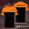 Wangcai01 DIY T-shirt 2023 Zomer Nieuwe McLaren F1 Men's T-shirt Formule One Team Racing Short Seve Round Neck T-Shirt Fashion Outdoor Sports Top 0315H23