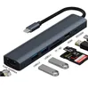 7 in 1 USB C Hub Ethernet HD-MI Adapter Aluminum Alloy Multiport Type C Adapter 1Gbps 100W PD Dock USB3.0 Dongle Docking Station