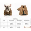 Vêtements pour chiens Veste chaude Designer Animaux Vêtements Doux Sublimation Imprimé Vieille Fleur Pet Manteaux D'hiver Pour Petits Chiens Français Bldog Crème Dhajf