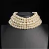 Chokers Pearl Necklace Pendant Multi Layer Torques African Necklace Sets Dubai Wedding Bridal Jewelry Luxury Women Fashion Collar Y2303