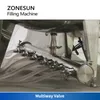 ZONESUN Machine de remplissage automatique Réservoir de mélange Mélangeur émulsifiant Pompe à piston Détergent cosmétique Shampooing Bouteille de jus ZS-YT6T-6V