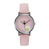 Womens Canvas Quartz armbandsur lyxklockor med färgband